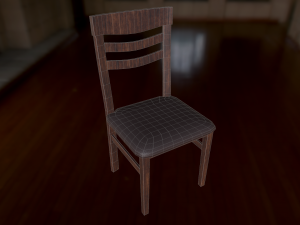 chair and table 3D मॉडल