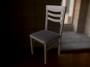 chair and table 3D मॉडल