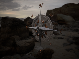 compass rose 3D-Modell