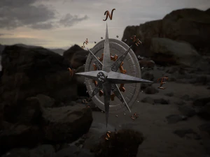 compass rose 3D Model