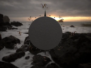 compass rose 3D Model