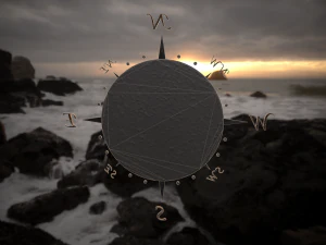 compass rose 3D Model
