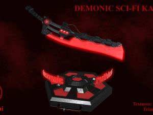 demonic sci-fi katana pbr 3D Модель