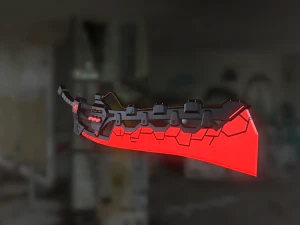 राक्षसी विज्ञान कथा कटाना पीबीआर 3D मॉडल