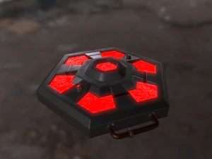 राक्षसी विज्ञान कथा कटाना पीबीआर 3D मॉडल