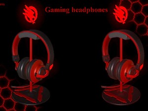 게임용 헤드폰 3D 모델