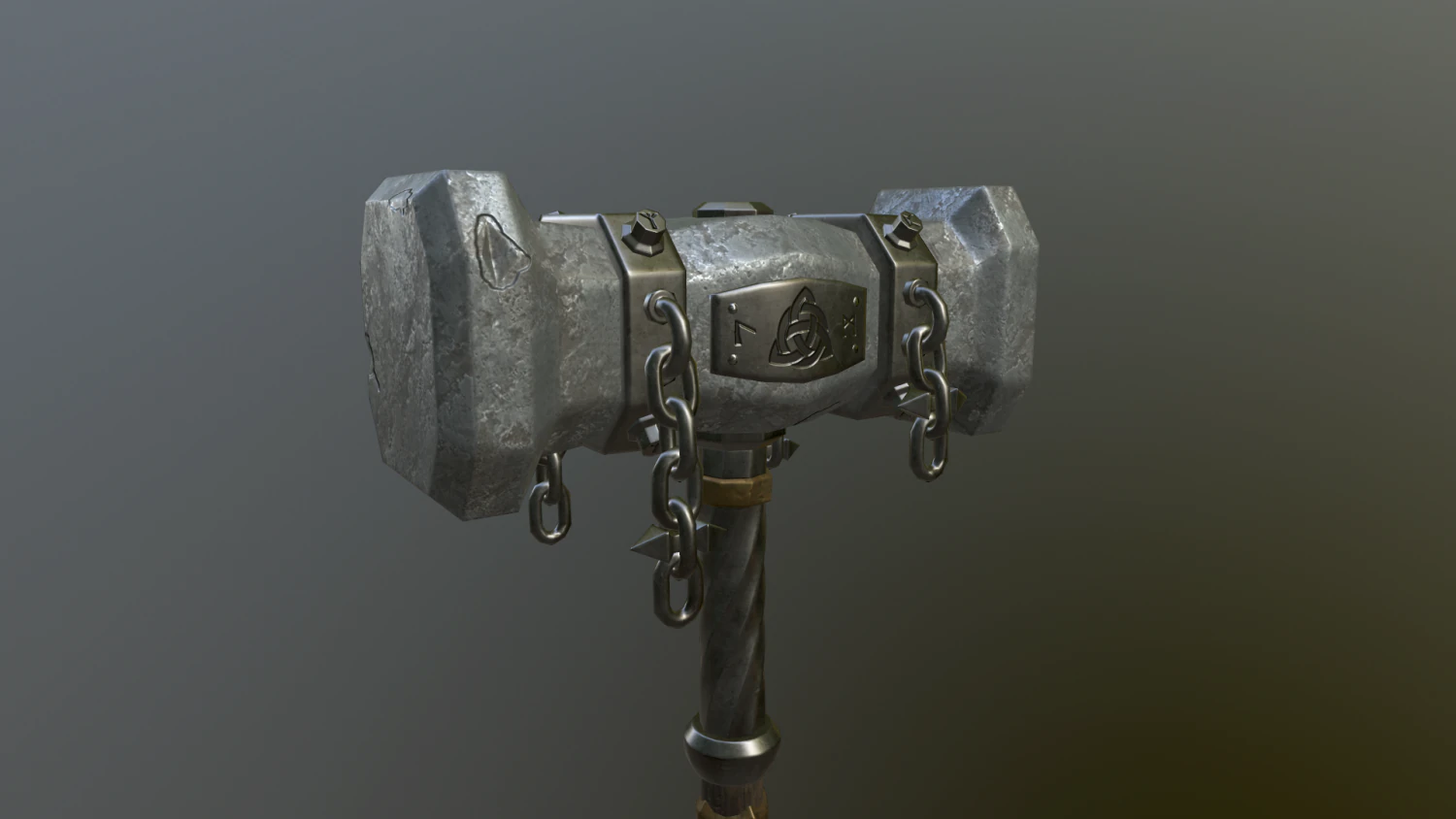 medieval ancient hammer 3D Model .c4d .max .obj .3ds .fbx .stl .blend