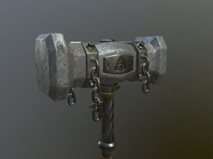 medieval ancient hammer Modelo 3D