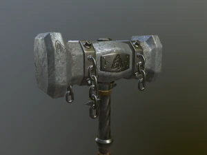 ortaçağ antik çekiç 3D Model