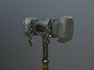 medieval ancient hammer 3D Model