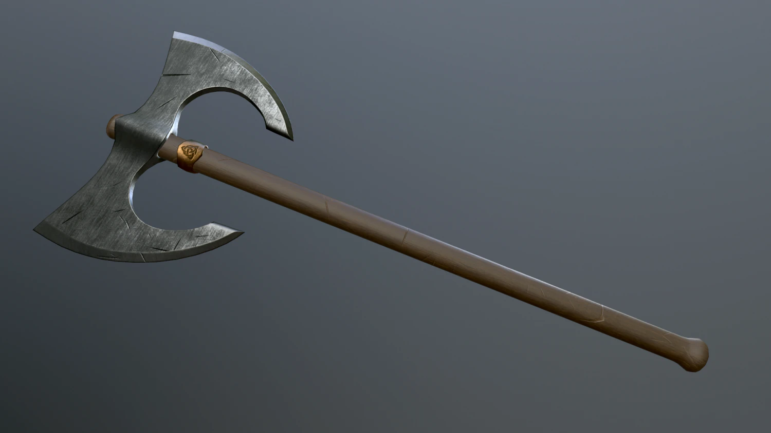 medieval battle poleaxe 3D Model .c4d .max .obj .3ds .fbx .stl .blend 