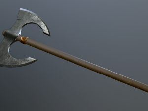 medieval battle poleaxe 3D 模型