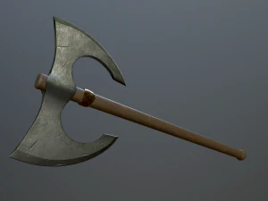 medieval battle poleaxe 3D Model