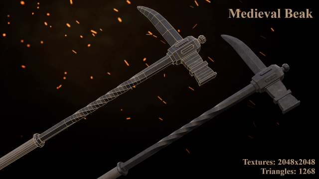 medieval beak 3D Model .c4d .max .obj .3ds .fbx .stl .blend 
