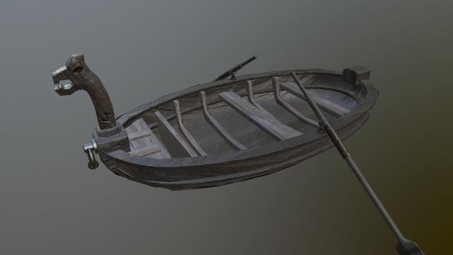 medieval boat Model 3D .c4d .max .obj .3ds .fbx .stl .blend