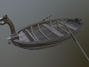 medieval boat Model 3D