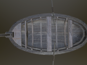 medieval boat Model 3D