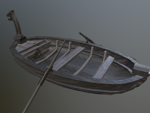 medieval boat Model 3D