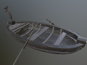 medieval boat Model 3D