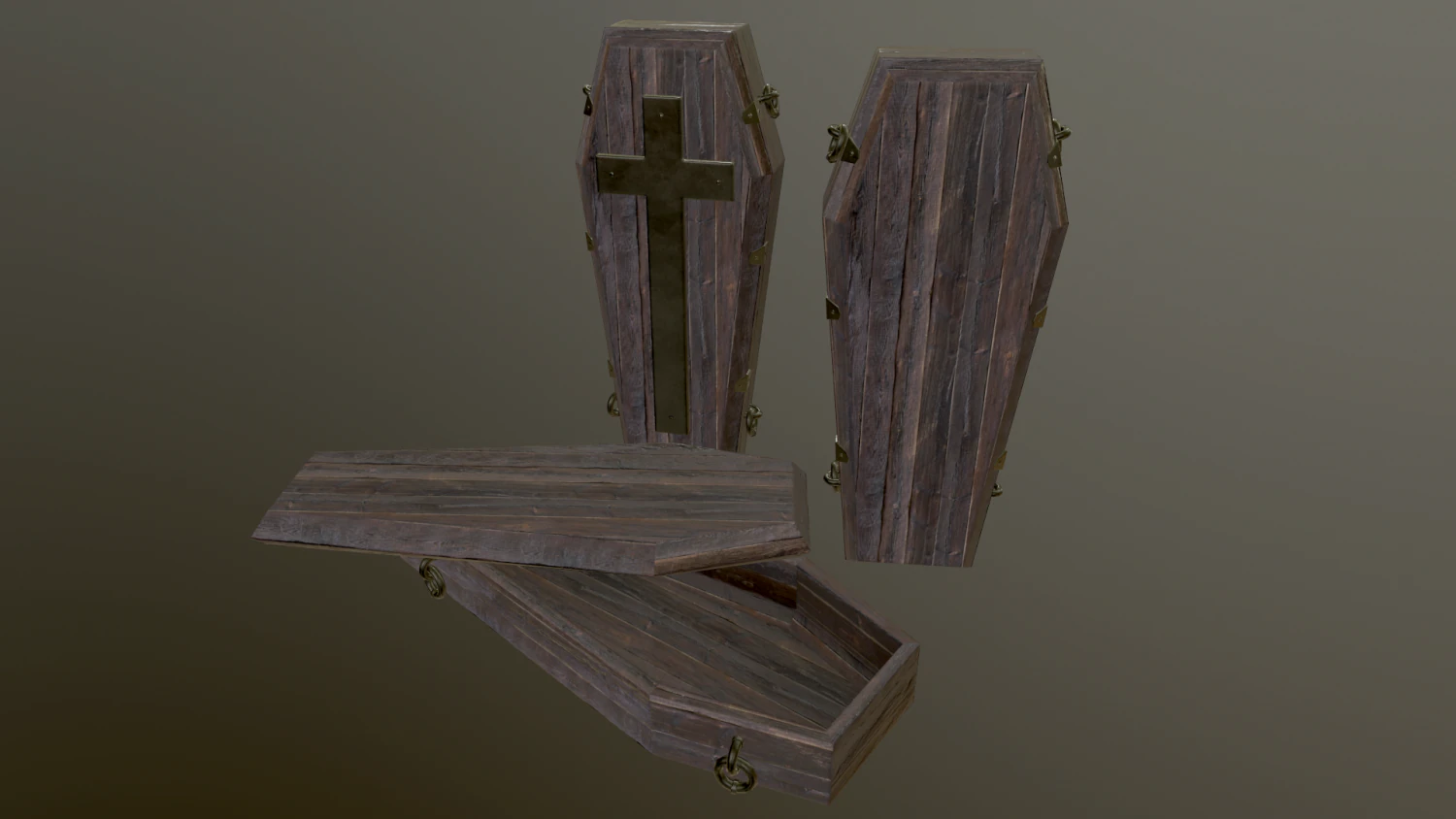medieval coffin 3D Model .c4d .max .obj .3ds .fbx .stl .blend 