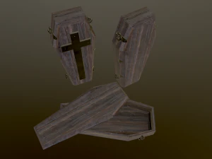 medieval coffin 3D Model