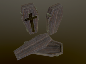 medieval coffin Modelo 3D