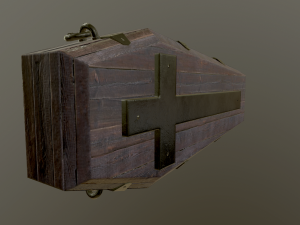 medieval coffin Modelo 3D