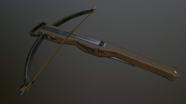 medieval crossbow 3D Модель .c4d .max .obj .3ds .fbx .stl .blend