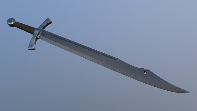 medieval falchion 3D Model .c4d .max .obj .3ds .fbx .stl .blend 