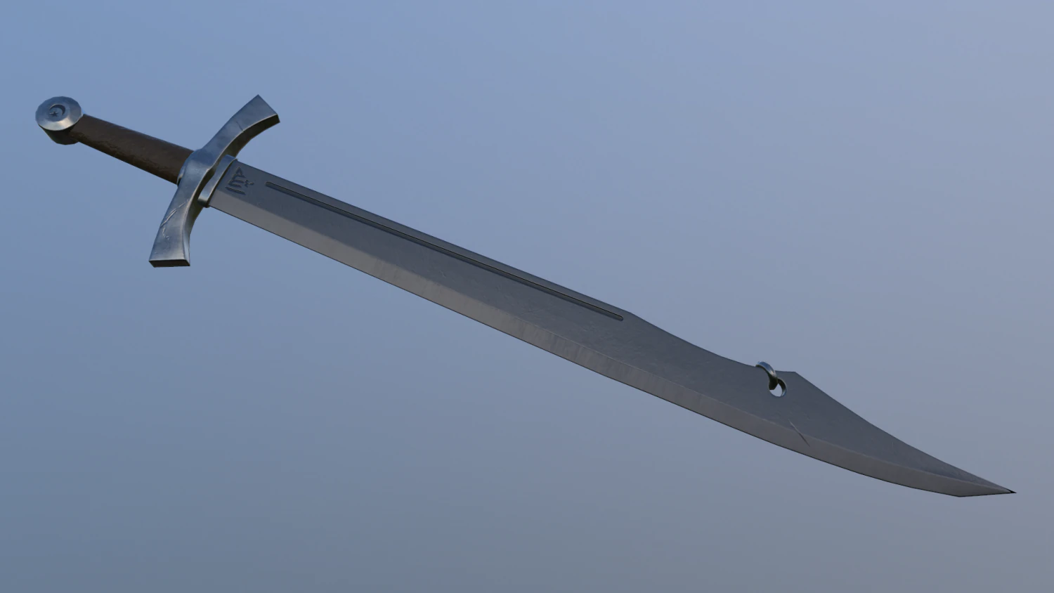 medieval falchion 3D Model .c4d .max .obj .3ds .fbx .stl .blend