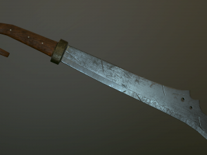 medieval falchion 3D Model