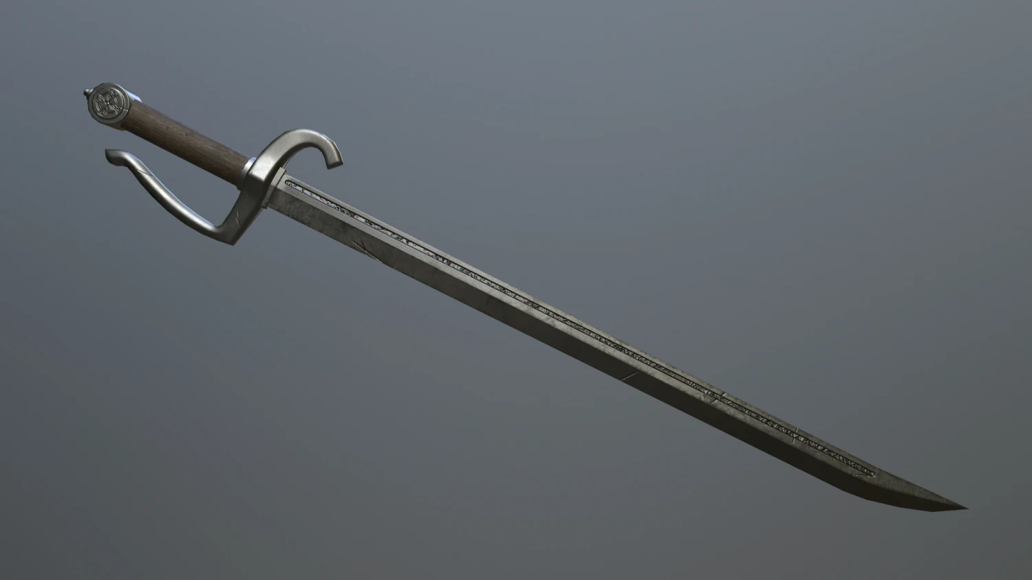 medieval falchion 3D Model .c4d .max .obj .3ds .fbx .stl .blend 