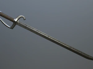 mittelalterliches Falchion 3D Modell