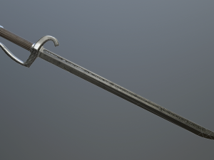 medieval falchion 3D Model