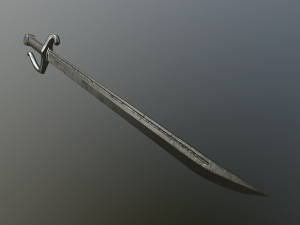 medieval falchion 3D Model