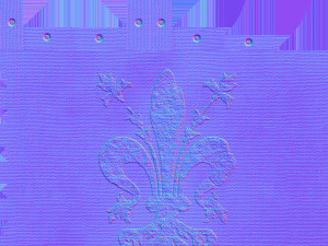 medieval flag on the spear Model 3D