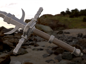 medieval flamberge Modello 3D