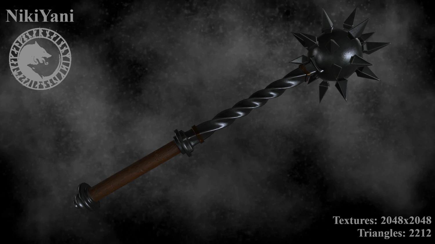 medieval morgenstern 3D Model .c4d .max .obj .3ds .fbx .stl .blend 
