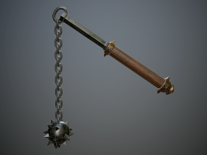 medieval morgenstern with chain 3D मॉडल