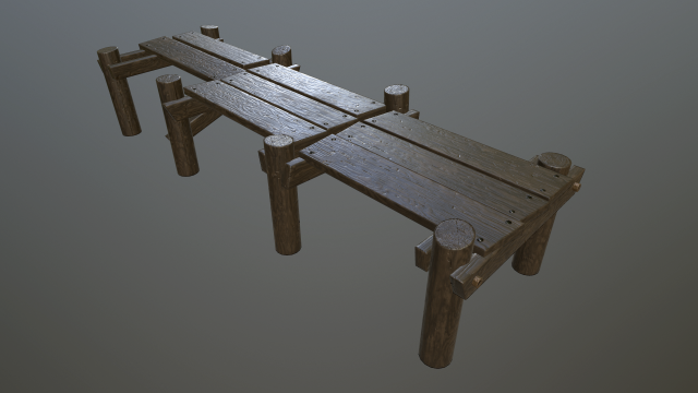 medieval pier 3D Модель .c4d .max .obj .3ds .fbx .stl .blend 