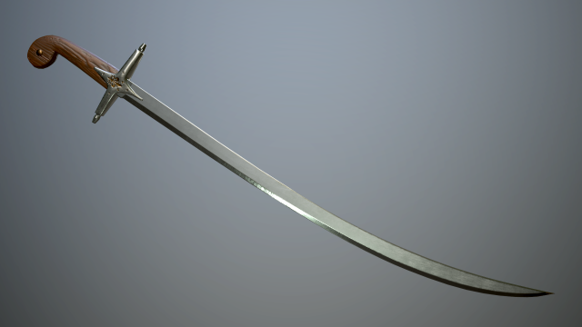 medieval scimitar Modelo 3D .c4d .max .obj .3ds .fbx .stl .blend