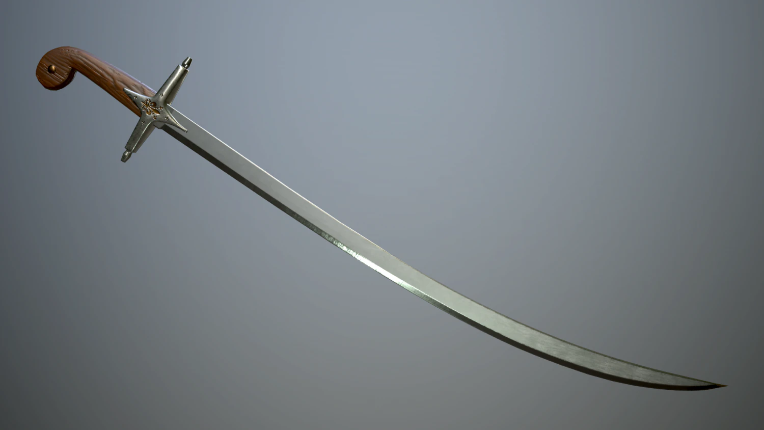 medieval scimitar 3D Model .c4d .max .obj .3ds .fbx .stl .blend