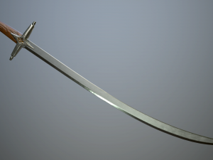 medieval scimitar 3D Model