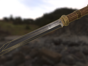 medieval scramasax Modèle 3D