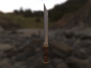 medieval scramasax Modèle 3D