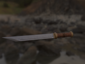 medieval scramasax Modèle 3D