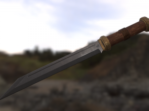 medieval scramasax Modèle 3D