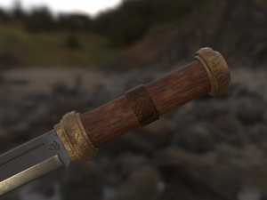 medieval scramasax Modèle 3D