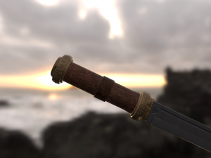 medieval scramasax Modèle 3D