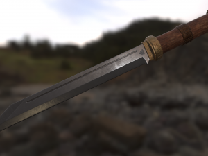 medieval scramasax Modèle 3D